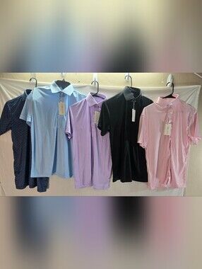 Lot of 5 Collars & Co Men's Size Small Polo Dress Shirts New with Tags